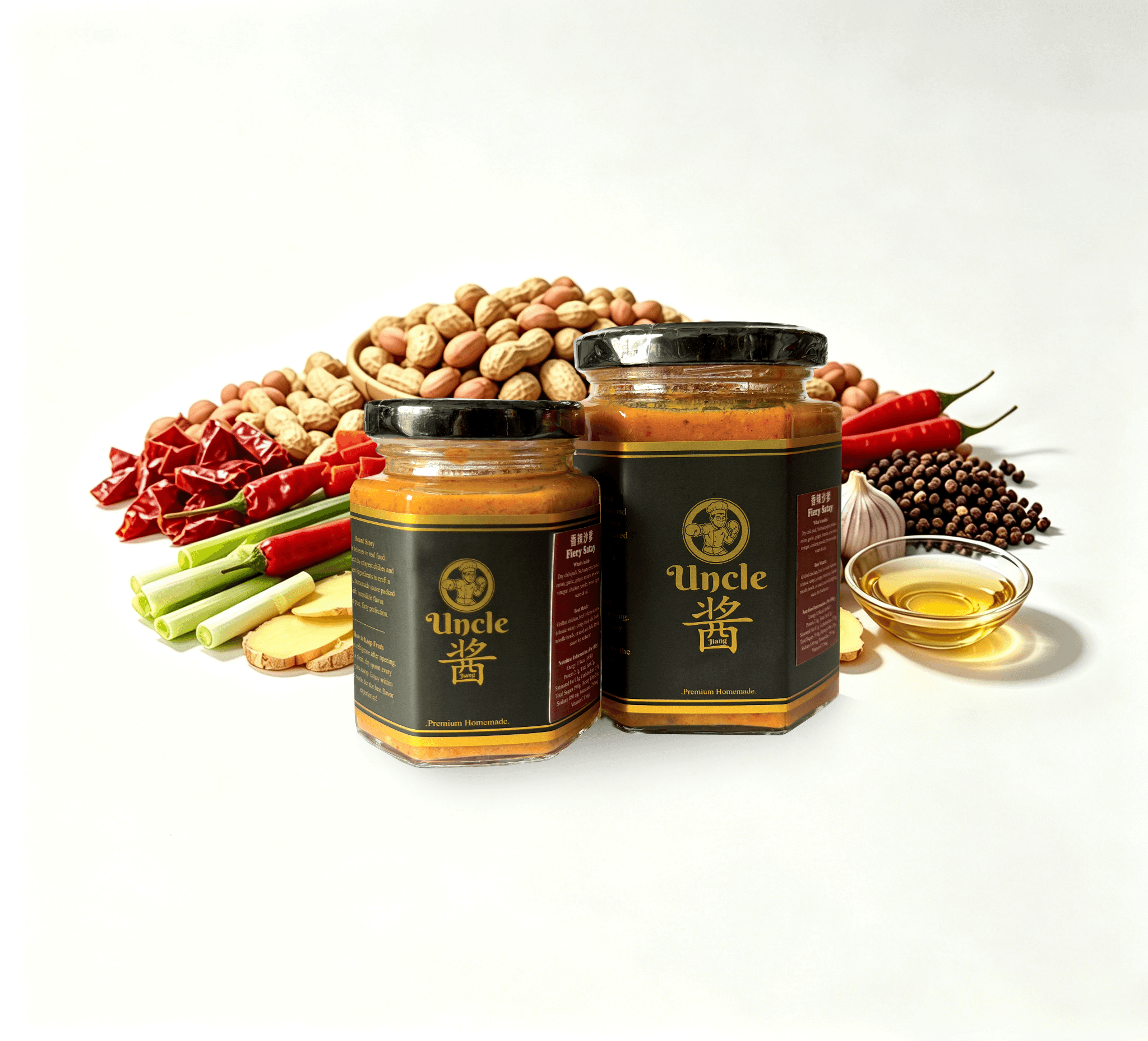 Fiery Satay chili sauce bottle